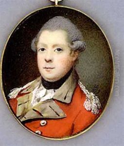 An Officer, In Red Coat With Buff Facings And White Epaulettes, White Cravat And Black Stock, Powdered Hair
