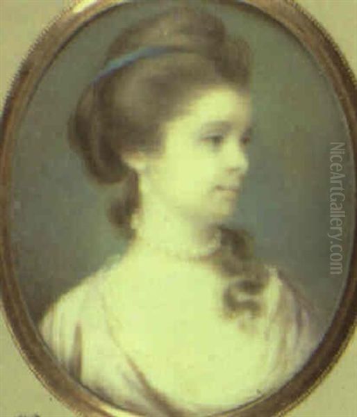 Portrait Of A Lady In Pink Dress - view 1