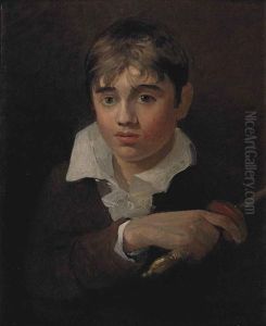 Portrait Of A Boy, Believed To Be The Artist's Youngest Brother Henry, As Young Norval, Bust-length, In A Dark Jacket And White Shirt, Holding A Sword Portrait Of A Boy, Believed To Be The Artist's Youngest Brother Henry, As Young Norval, Bust-length, In A Dark Jacket And White Shirt, Holding A Sword