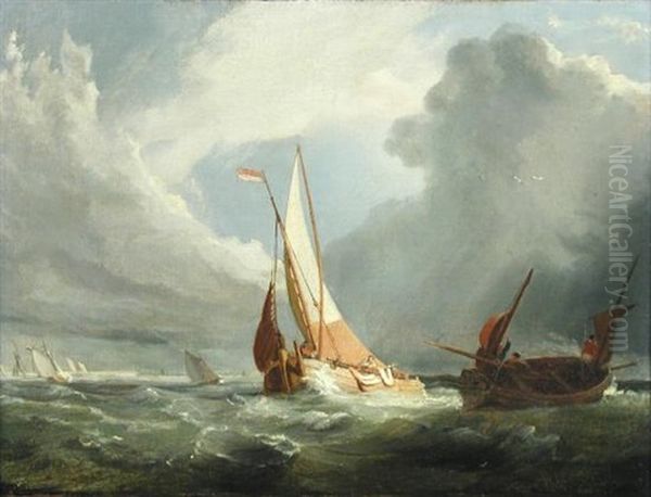 A Dutch Galliot Running Into Port - view 1
