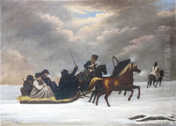 Napoleon Bei Kowro, Winter 1812 - view 1