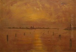 Lagune Au Crepuscule, Venise Lagune Au Crepuscule, Venise