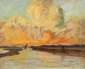 Rayons Du Soir Sur Le Nil by Charles Cottet