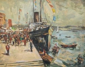 Quai De Galata, Constantinople by Charles Cottet