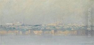 Panoramic View Of Constantinople From The Bosphorus by Charles Cottet