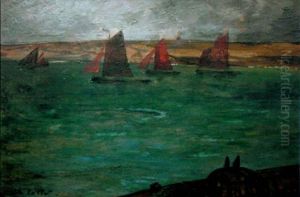 Barques De Peche Sous Voiles Pres De Camaret