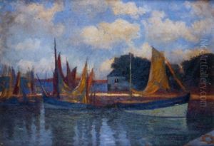 Bateaux De Peche A Quai by Charles Cottet