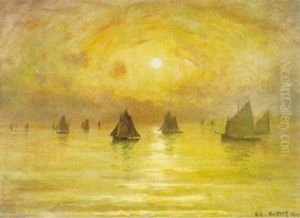 Barques Sous Voiles Par Grand Calme Barques Sous Voiles Par Grand Calme