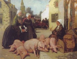 Marchandes De Cochons by Charles Cottet