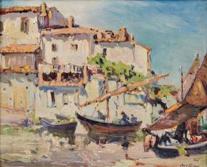 Harbor View, Martigues, France by John Wesley Cotton