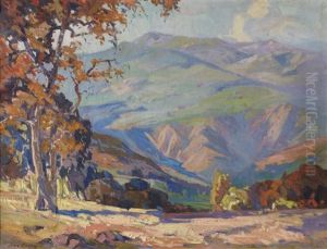 California Hillsides With Sycamore by John Wesley Cotton