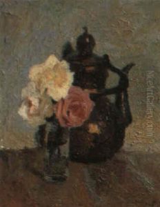 Petit Bouquet De Rose Et Theiere
