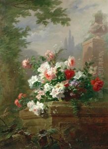 Still Life Of Flowers by Emile Gustave Couder