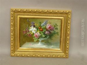 Coupe De Fleurs by Emile Gustave Couder