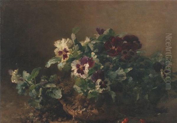 Bourriche De Pensees Et Cerises - view 1