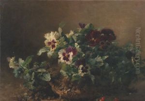 Bourriche De Pensees Et Cerises by Emile Gustave Couder