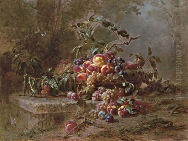 Still Life With Fruits On A Stone Ledge - view 1