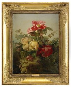 Blomsterstycken by Jean Alexandre Remy Couder