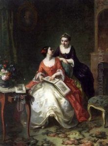 Elegantes Dans Un Interieur