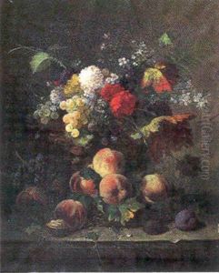 Nature Morte Aux Fruits Et Fleurs