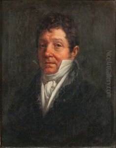 Portrait Presume De Mr Froissinet En Buste, Gilet, Chemise Et Cravate Blanche