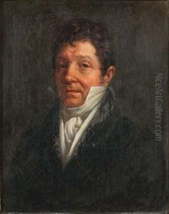 Portrait Presume De M. Froissinet En Buste, Gilet, Chemise Et Cravate Blanche