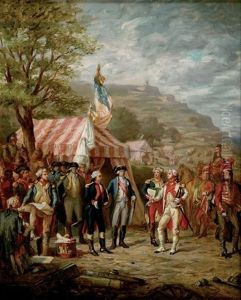 Etude Pour La Prise De Yorktown, Des Generaux Washington, Rochambeau Et La Fayette (study) by Louis Charles Auguste Couder