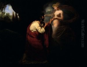 Le Poete Et Sa Muse (+ Offrande A Athena; Pair) by Louis Charles Auguste Couder