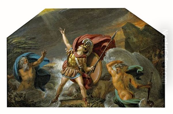 Achille Pres D'etre Englouti Par Le Xanthe Et Le Simois: Allegorie De L'eau - view 1