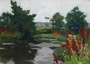 Am Bach by Adolf des Coudres