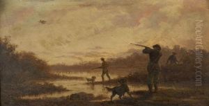 Chasse Au Marais Au Couchant by Emmanuel Coulange-Lautrec