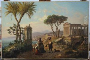 Recueillement Devant L'autel D'une Sainte En Italie Du Sud