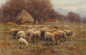 Shepherd Tending To His Flock by Martin Coulaud