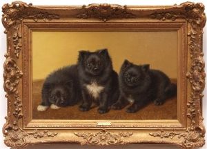 Three Pomeranians by Horatio Henry Couldery