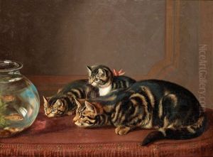 Katter Vid Fiskskal by Horatio Henry Couldery