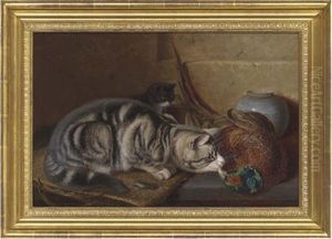 Cats In The Game Larder by Horatio Henry Couldery