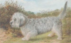 A Dandie Dinmont In A Landscape