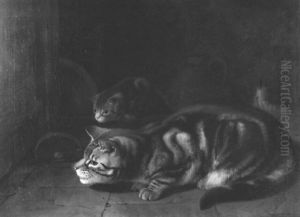 Cat And Mouse by Horatio Henry Couldery