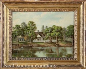On The Tchefunte River, (tchefuncta.) Madisonville, La. / House Of Mr. Lesassier by George David Coulon