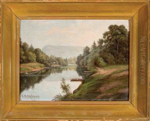 Scottish Scenery, View On The Tay, Above Dunkeld by George David Coulon