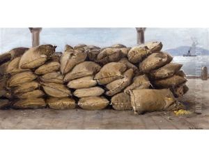 Sacks Of Wheat (wheat At $2.15) by William Coulter