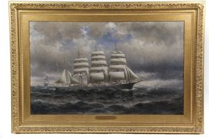 Four Mast Steel Barque "arthur Sewall" by William Coulter