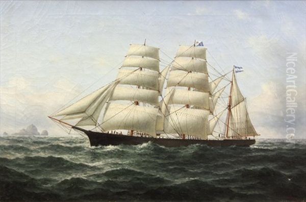 Ship Under Sail Off Seal Rock - view 1