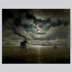 Heading Out The Golden Gate Under A Full Moon by William Coulter