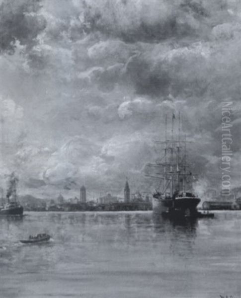 San Francisco Bay Harbour With A View Of The Ferry Building - view 1