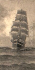 Ship In Full Sail by William Coulter
