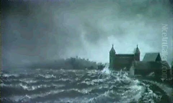 Stormy Coastal Scene - view 1