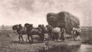 Apres La Fenaison by Charles Coumant