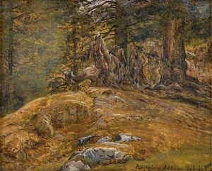 Waldpartie Bei Rosenlaui Im Grindelwald In Der Schweiz