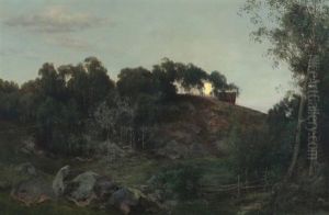 Landscape With Moonlight by Janus Andreas Bartholin La Cour